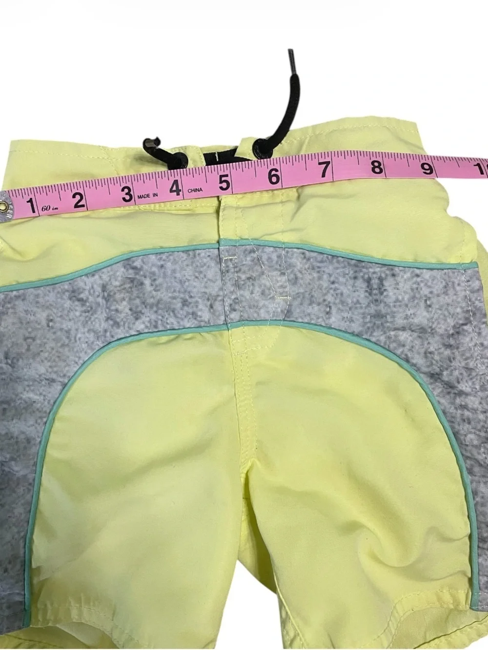 Volcom Yellow and Gray Colorblock Toddler Kids Swim Shorts